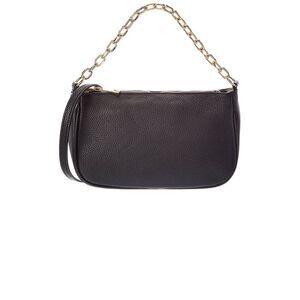 Italian Leather Beatrice Leather Top Handle Bag, Black
